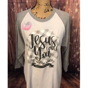 Jesus Loves You, Me Not So Much 3/4 Sleeve